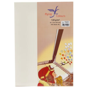 กระดาษการ์ดสีเงาช้าง A4 120 แกรม 100 แผ่น Flying