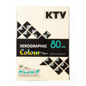 กระดาษถ่ายเอกสารสีครีม A4 80 แกรม KTV 500 แผ่น