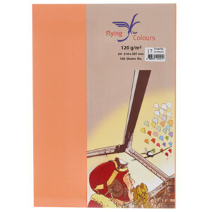 กระดาษการ์ดสีส้มA4 120 แกรม 100 แผ่น Flying