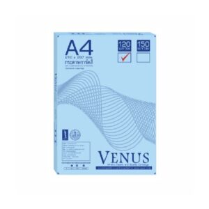 กระดาษการ์ดสีฟ้า A4 120 แกรม 180 แผ่น venus