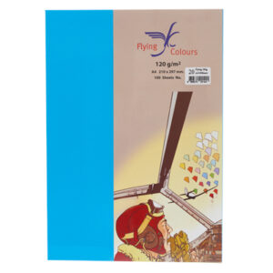 กระดาษการ์ดสีฟ้าเข้ม A4 120 แกรม 100 แผ่น Flying