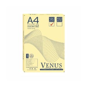 กระดาษการ์ดสีเหลือง A4 120 แกรม 180 แผ่น venus