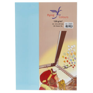 กระดาษการ์ดสีฟ้า A4 120 แกรม 100 แผ่น Flying