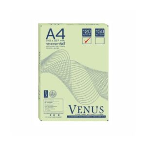 กระดาษการ์ดสีเขียว A4 120 แกรม 180 แผ่น venus