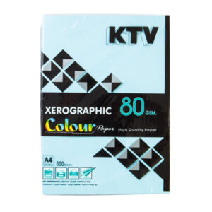 กระดาษถ่ายเอกสารสีฟ้า A4 80 แกรม KTV 500 แผ่น