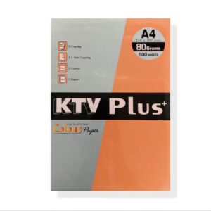 กระดาษถ่ายเอกสารสีส้ม A4 80 แกรม KTV Plus 500 แผ่น