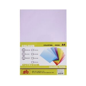 กระดาษถ่ายเอกสารสีม่วงอ่อน A4 80 แกรม  SB 100 แผ่น