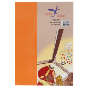 กระดาษการ์ดสีส้มเข้ม A4 120 แกรม 100 แผ่น Flying